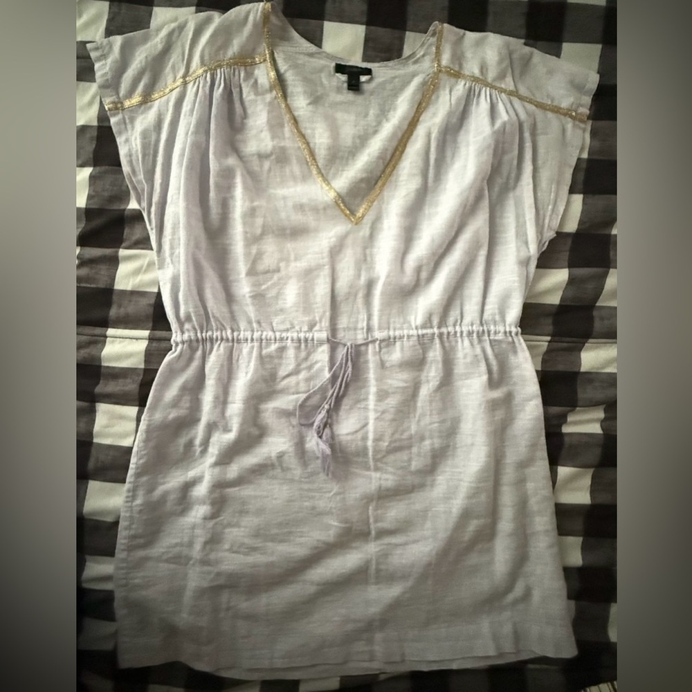 J. Crew Light Purple and Gold Swim Coverup